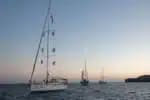 Flotilha levando ajuda destinada a Gaza no mar perto da Grécia